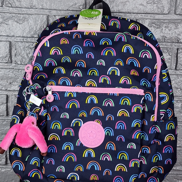 Kipling Bags Kipling Chuwy Rainbow Backpack Bookbag Blue Pink Brand